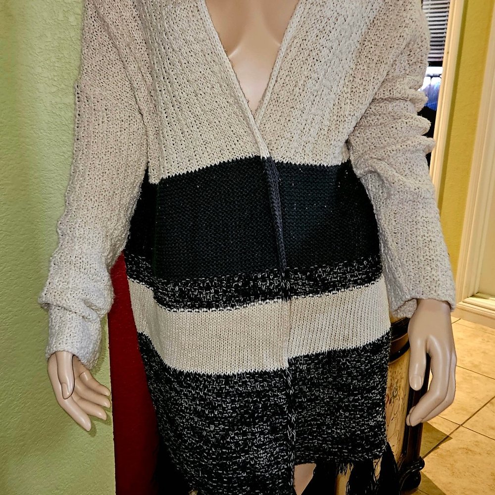 Women's Maxi Length (50inch) Venus Sweater w/Fringe Bottom. Spring Fall&Winter